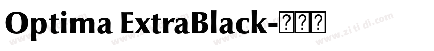 Optima ExtraBlack字体转换